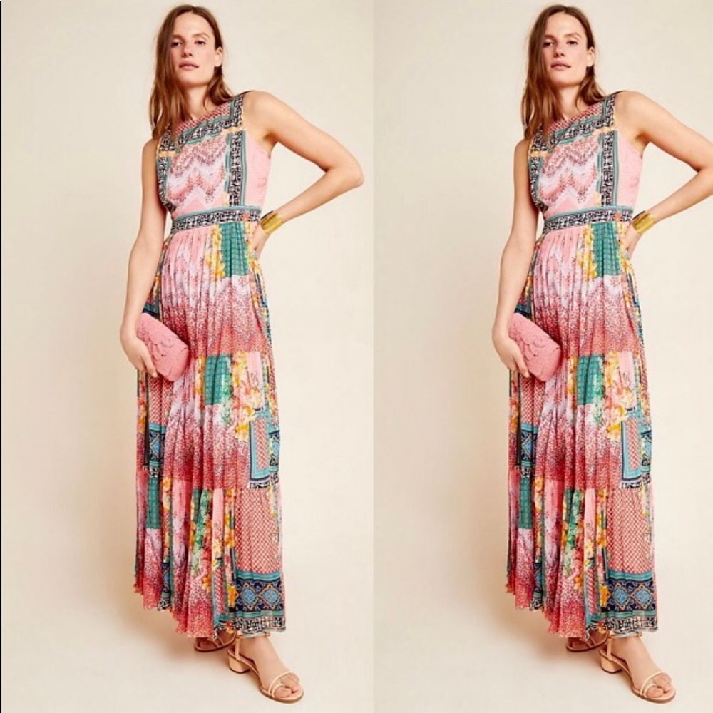 Anthropologie Bhanuni Jyoti Alessandra Maxi Dress.  Size 4.